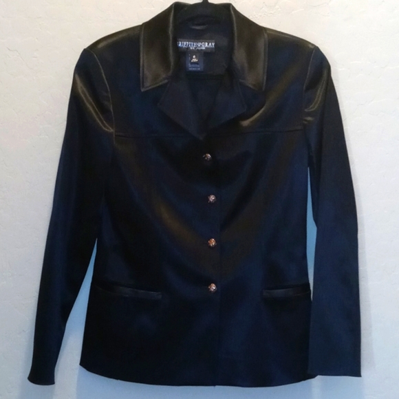 St. John Griffith Gray Shiny Jacket - Picture 1 of 8